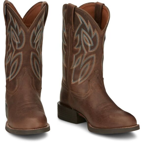 Justin Boots Other - NWT Justin's Rendon Pecan Cowhide Cowboy Boots Size 10